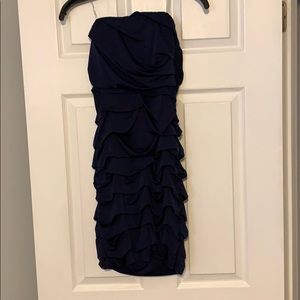 Navy Blue ruffled dress